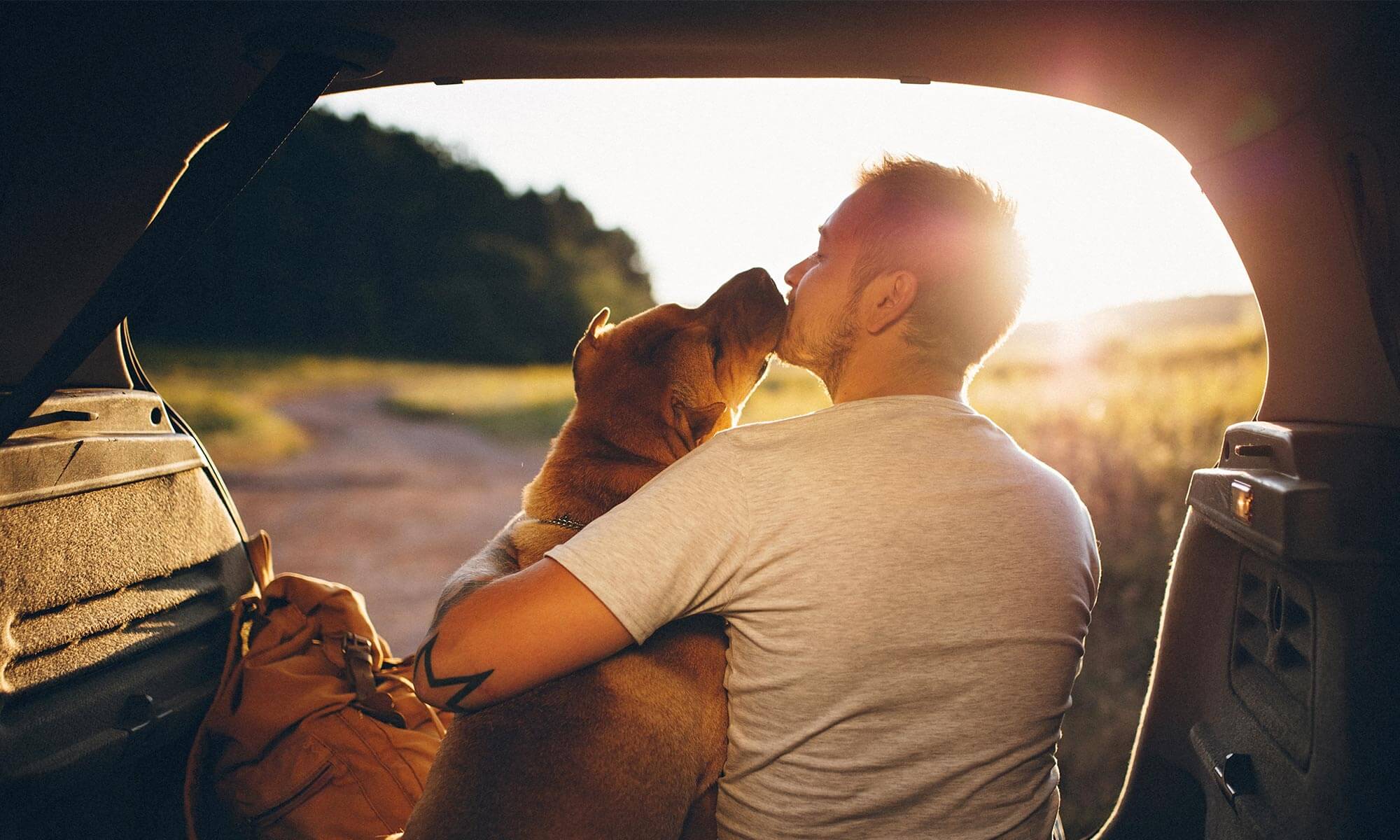 A man and his dog